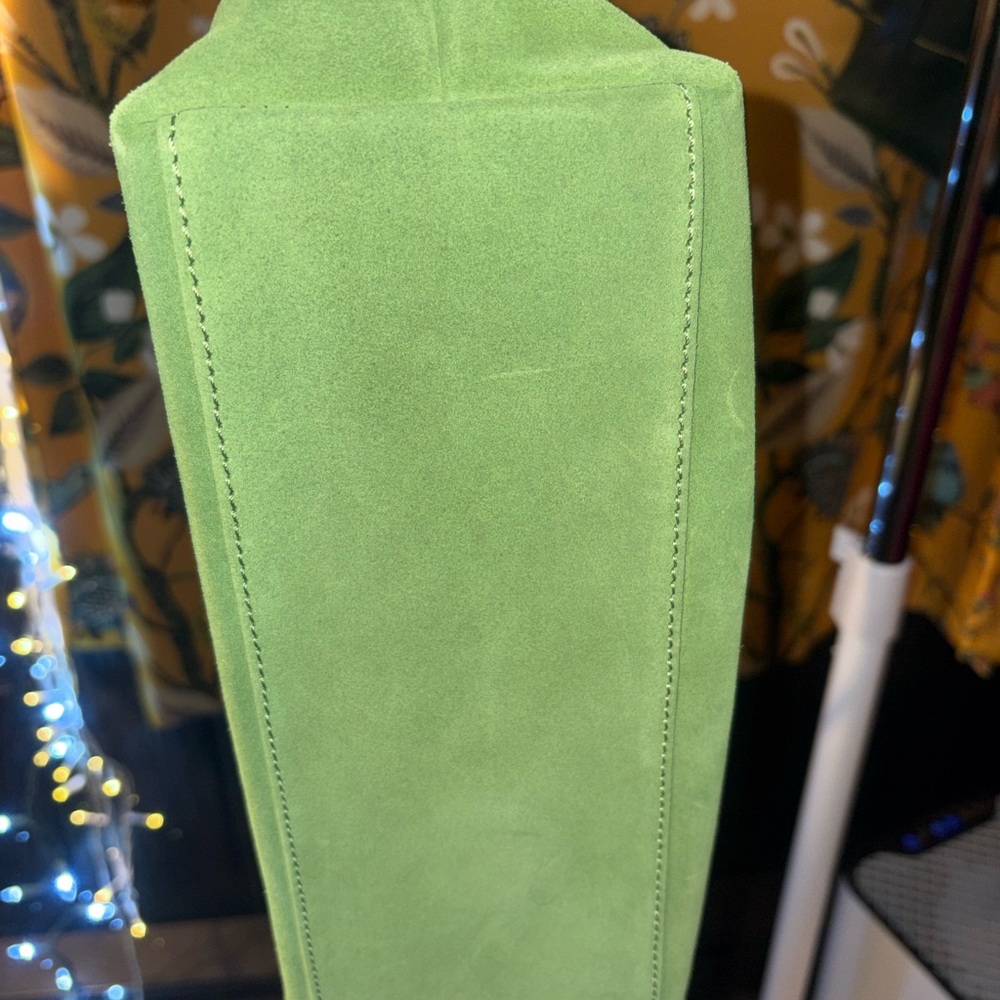 New Dooney and Bourke Leaf Green Suede Small Dixon Crossbody Purse - Picture 4 of 4
